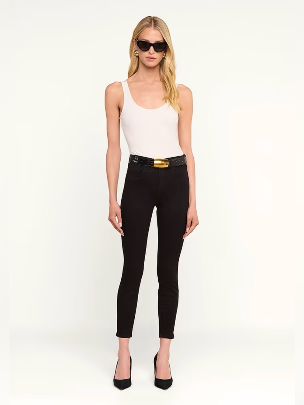 L'AGENCE Margot High Rise Skinny Jeans Black 28